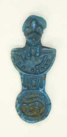 Amulet of a Menat Counterpoise with Lion-headed Goddess, Egypt, Third Intermediate Period-Late... Creator: Unknown