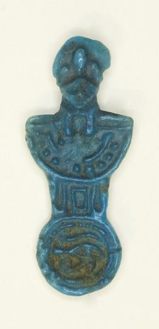 Amulet of a Menat Counterpoise with Lion-headed Goddess, Egypt, Third Intermediate Period-Late... Creator: Unknown