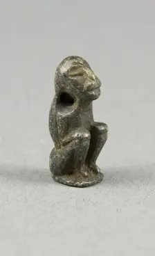 Amulet of a Seated Ape, Egypt, Middle Kingdom (?) (about 1700 BCE). Creator: Unknown