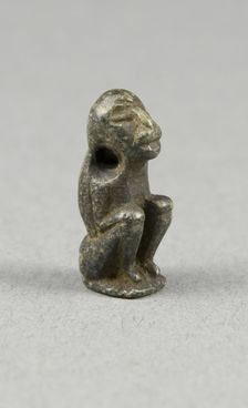 Amulet of a Seated Ape, Egypt, Middle Kingdom (?) (about 1700 BCE). Creator: Unknown