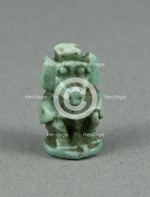 Amulet of a Seated Baboon, Egypt, Late Period, Dynasty 26-31 (664-332 BCE). Creator: Unknown.