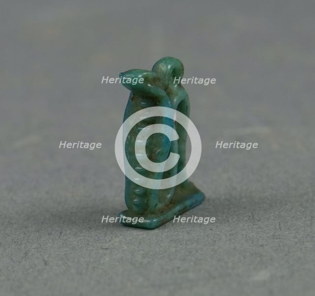 Amulet of a Serpent, Egypt, Third Intermediate Period, Dynasty 21-25 (1070-525 BCE). Creator: Unknown.
