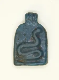 Amulet of a Serpent on a Stela, Egypt, Third Intermediate Period (about 1070-664 BCE). Creator: Unknown