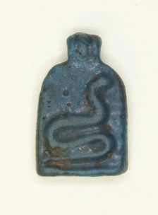 Amulet of a Serpent on a Stela, Egypt, Third Intermediate Period (about 1070-664 BCE). Creator: Unknown