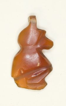 Amulet of a Sitting Baboon, Egypt, Middle Kingdom (about 1700 BCE). Creator: Unknown