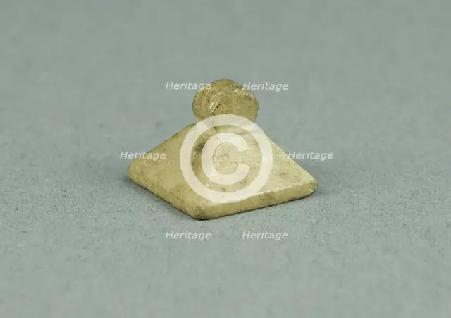 Amulet of a Stamp Seal, Egypt, Late Period, Dynasties 26-31 (664-332 BCE). Creator: Unknown.