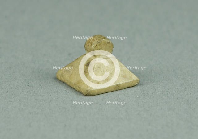 Amulet of a Stamp Seal, Egypt, Late Period, Dynasties 26-31 (664-332 BCE). Creator: Unknown.