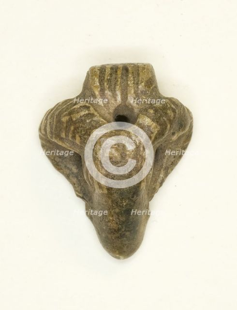 Amulet of a Ram's Head, Egypt, New Kingdom-Third Intermediate Period (about 1550-664 BCE). Creator: Unknown.
