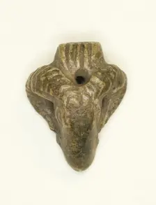 Amulet of a Ram's Head, Egypt, New Kingdom-Third Intermediate Period (about 1550-664 BCE). Creator: Unknown
