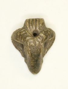 Amulet of a Ram's Head, Egypt, New Kingdom-Third Intermediate Period (about 1550-664 BCE). Creator: Unknown
