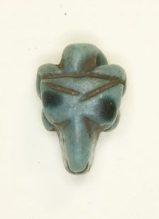 Amulet of a Ram's Head, Egypt, New Kingdom-Later Period? (about 1500-664 BCE). Creator: Unknown