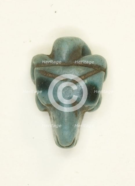 Amulet of a Ram's Head, Egypt, New Kingdom-Later Period? (about 1500-664 BCE). Creator: Unknown.