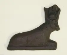 Amulet of a Reclining Cow, Egypt, Third Intermediate Period, Dynasty 21-25 (1070-656 BCE). Creator: Unknown
