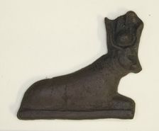Amulet of a Reclining Cow, Egypt, Third Intermediate Period, Dynasty 21-25 (1070-656 BCE). Creator: Unknown