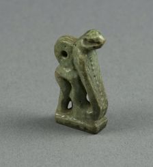 Amulet of a Uraeus (Cobra), Egypt, Late Period, Dynasty 26-31 (662-332 BCE). Creator: Unknown
