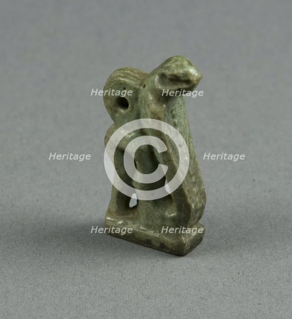 Amulet of a Uraeus (Cobra), Egypt, Late Period, Dynasty 26-31 (662-332 BCE). Creator: Unknown.