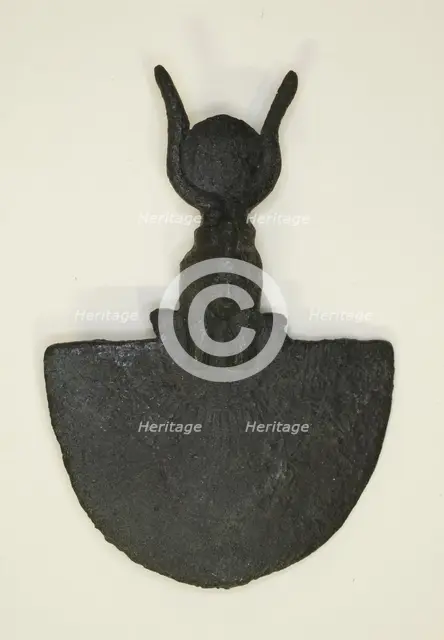 Amulet of an Aegis with the Head of Hathor, Egypt, Third Intermediate Period-Late Period, Dynasties. Creator: Unknown.
