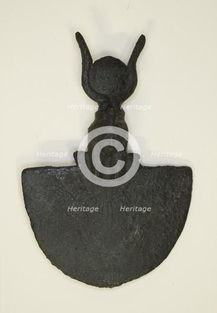 Amulet of an Aegis with the Head of Hathor, Egypt, Third Intermediate Period-Late Period, Dynasties. Creator: Unknown.