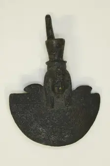 Amulet of an Aegis with the Head of the Goddess, Egypt, Third Intermediate Period-Late Period... Creator: Unknown