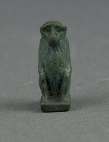 Amulet of an Ape, Egypt, Third Intermediate Period, Dynasty 21-25 (1070-656 BCE). Creator: Unknown