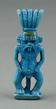 Amulet of Bes, Egypt, Third Intermediate Period, Dynasty 21-25 (1070-656 BCE). Creator: Unknown