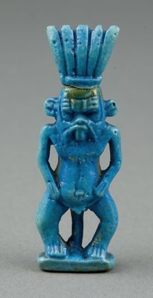 Amulet of Bes, Egypt, Third Intermediate Period, Dynasty 21-25 (1070-656 BCE). Creator: Unknown