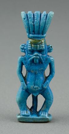 Amulet of Bes, Egypt, Third Intermediate Period, Dynasty 21-25 (1070-656 BCE). Creator: Unknown