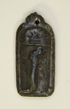 Amulet of Bes Head and Serpent, Egypt, Third Intermediate Period (about 1070-664 BCE). Creator: Unknown