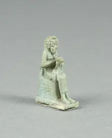 Amulet of Isis Holding Horus, Egypt, Late Period-Ptolemaic (7th to 1st centuries BCE). Creator: Unknown