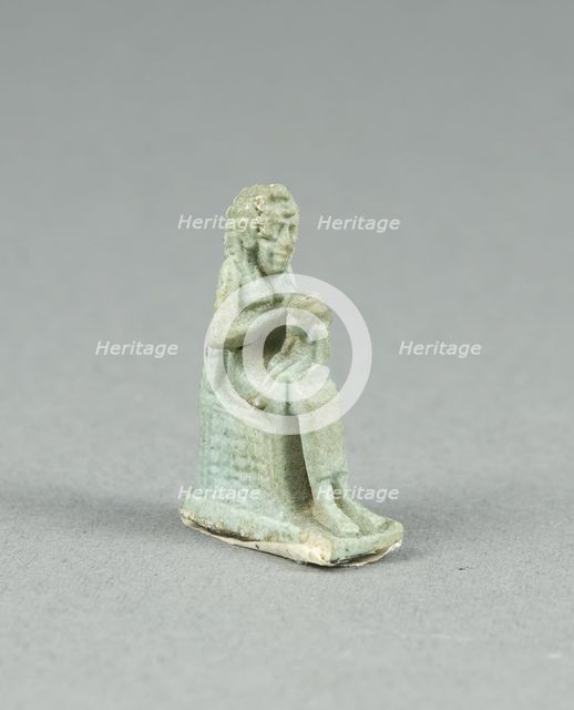 Amulet of Isis Holding Horus, Egypt, Late Period-Ptolemaic (7th to 1st centuries BCE). Creator: Unknown.