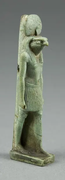 Amulet of Re-Horakhty, Egypt, Late Period-Ptolemaic Period (664-30 BCE). Creator: Unknown
