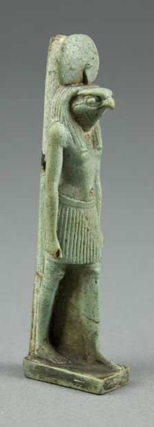 Amulet of Re-Horakhty, Egypt, Late Period-Ptolemaic Period (664-30 BCE). Creator: Unknown