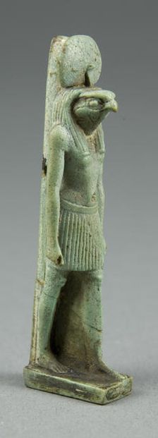 Amulet of Re-Horakhty, Egypt, Late Period-Ptolemaic Period (664-30 BCE). Creator: Unknown