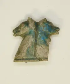 Amulet of Two Back to Back Canine Heads, Egypt, First Intermediate Period? (about 2160 BCE). Creator: Unknown