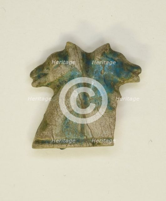 Amulet of Two Back to Back Canine Heads, Egypt, First Intermediate Period? (about 2160 BCE). Creator: Unknown.