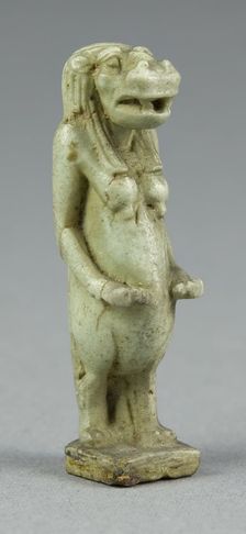 Amulet of Taweret, Egypt, Third Intermediate Period-Late Period (about 1069-332 BCE). Creator: Unknown