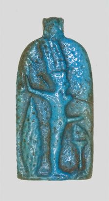 Amulet of the God Amun-Ra Kamutef, Egypt, Late Period, Dynasty 26-31 (664-332 BCE). Creator: Unknown