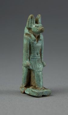 Amulet of the God Anubis, Egypt, Late Period, Dynasties 26-31 (664-332 BCE). Creator: Unknown