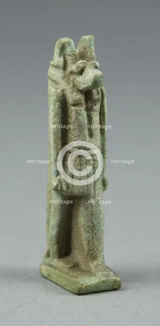 Amulet of the God Anubis, Egypt, Late Period, Dynasties 26-31 (664-332 BCE). Creator: Unknown.