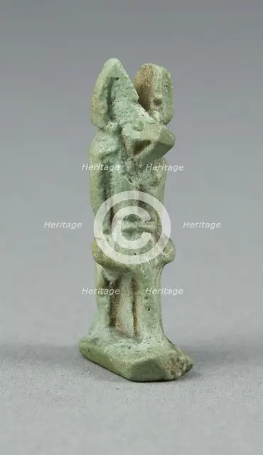 Amulet of the God Anubis, Egypt, Late Period, Dynasties 26-31 (664-332 BCE). Creator: Unknown.