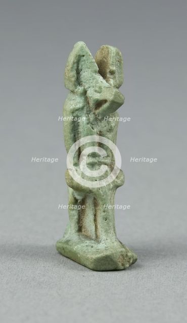 Amulet of the God Anubis, Egypt, Late Period, Dynasties 26-31 (664-332 BCE). Creator: Unknown.