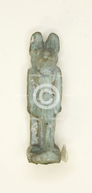 Amulet of the God Anubis, Egypt, Late Period, Dynasties 26-31 (664-332 BCE). Creator: Unknown.