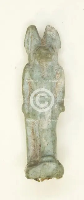 Amulet of the God Anubis, Egypt, Late Period, Dynasties 26-31 (664-332 BCE). Creator: Unknown.