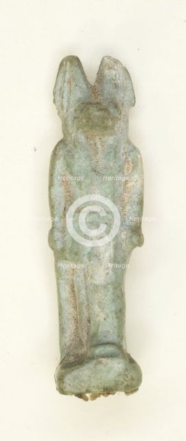 Amulet of the God Anubis, Egypt, Late Period, Dynasties 26-31 (664-332 BCE). Creator: Unknown.