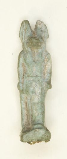 Amulet of the God Anubis, Egypt, Late Period, Dynasties 26-31 (664-332 BCE). Creator: Unknown