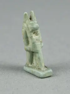 Amulet of the God Anubis, Egypt, Late Period-Ptolemaic Period (664-30 BCE). Creator: Unknown