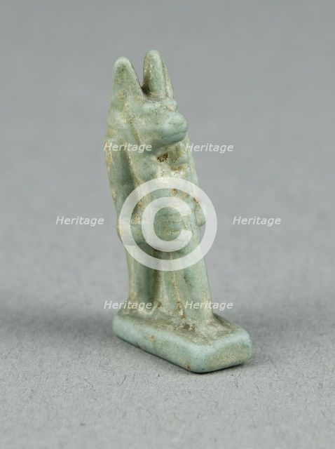 Amulet of the God Anubis, Egypt, Late Period-Ptolemaic Period (664-30 BCE). Creator: Unknown.