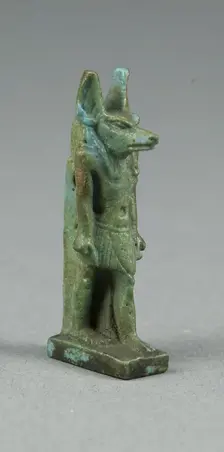 Amulet of the God Anubis, Egypt, Third Intermediate Period, Dynasty 21-25 (1070-656 BCE). Creator: Unknown