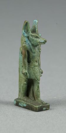 Amulet of the God Anubis, Egypt, Third Intermediate Period, Dynasty 21-25 (1070-656 BCE). Creator: Unknown