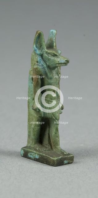 Amulet of the God Anubis, Egypt, Third Intermediate Period, Dynasty 21-25 (1070-656 BCE). Creator: Unknown.